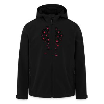 Love Tree - Men’s Recycled Softshell Jacket by Stanley/Stella - black - Front - AI Model Male 185 light (185cm)