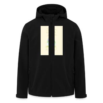The world needs a big Hug - Men’s Recycled Softshell Jacket by Stanley/Stella - black - Front - AI Model Male 185 light (185cm)