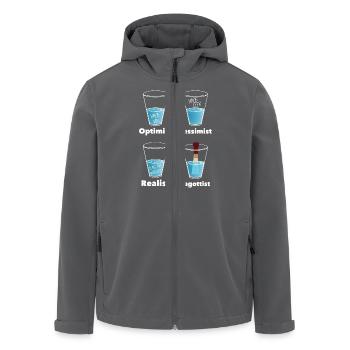 Wasserglas groß_Fagott - Recycelte Männer Softshell-Jacke von Stanley/Stella - Anthrazit - Vorne - AI Model Male 185 light (185cm)