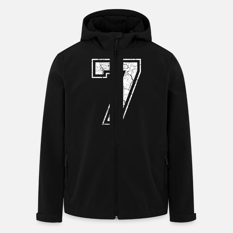 7_seven_sieben_white_weiss (uk) - Men’s Recycled Softshell Jacket by Stanley/Stella - black