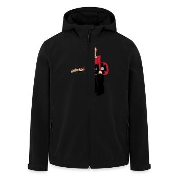 Guitar Dude - Recycelte Männer Softshell-Jacke von Stanley/Stella - Schwarz - Vorne - AI Model Male 185 light (185cm)
