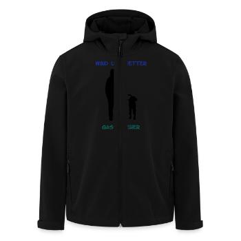 Gassi Geher_cb - Recycelte Männer Softshell-Jacke von Stanley/Stella - Schwarz - Vorne - AI Model Male 185 light (185cm)