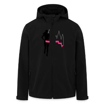 Marathon - Mayence - coureur - Exécuter - Run - 3C - Veste softshell homme en polyester recyclé Stanley/Stella - noir - Devant - AI Model Male 185 light (185cm)