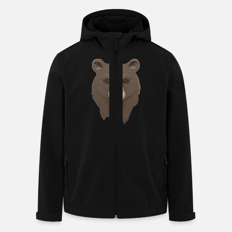 Brown Bear - Recycelte Männer Softshell-Jacke von Stanley/Stella - Schwarz