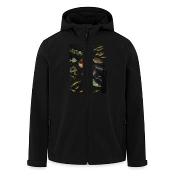 Poissons fish - Veste softshell homme en polyester recyclé Stanley/Stella - noir - Devant - AI Model Male 185 light (185cm)