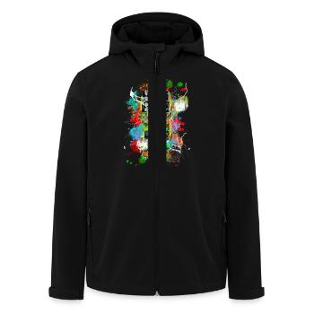 SOUND AND COLORS - Veste softshell homme en polyester recyclé Stanley/Stella - noir - Devant - AI Model Male 185 light (185cm)