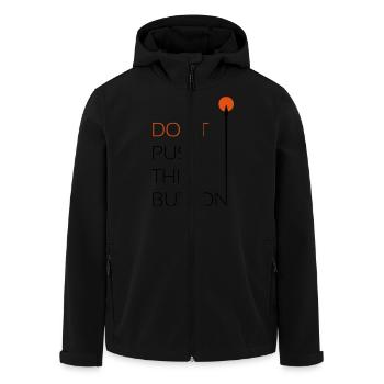 Push this Button - Recycelte Männer Softshell-Jacke von Stanley/Stella - Schwarz - Vorne - AI Model Male 185 light (185cm)