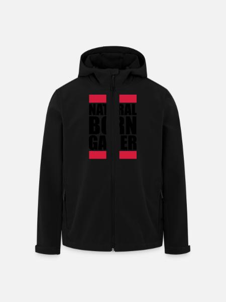 Natural Born Gamer Logo - Men’s Recycled Softshell Jacket by Stanley/Stella - black