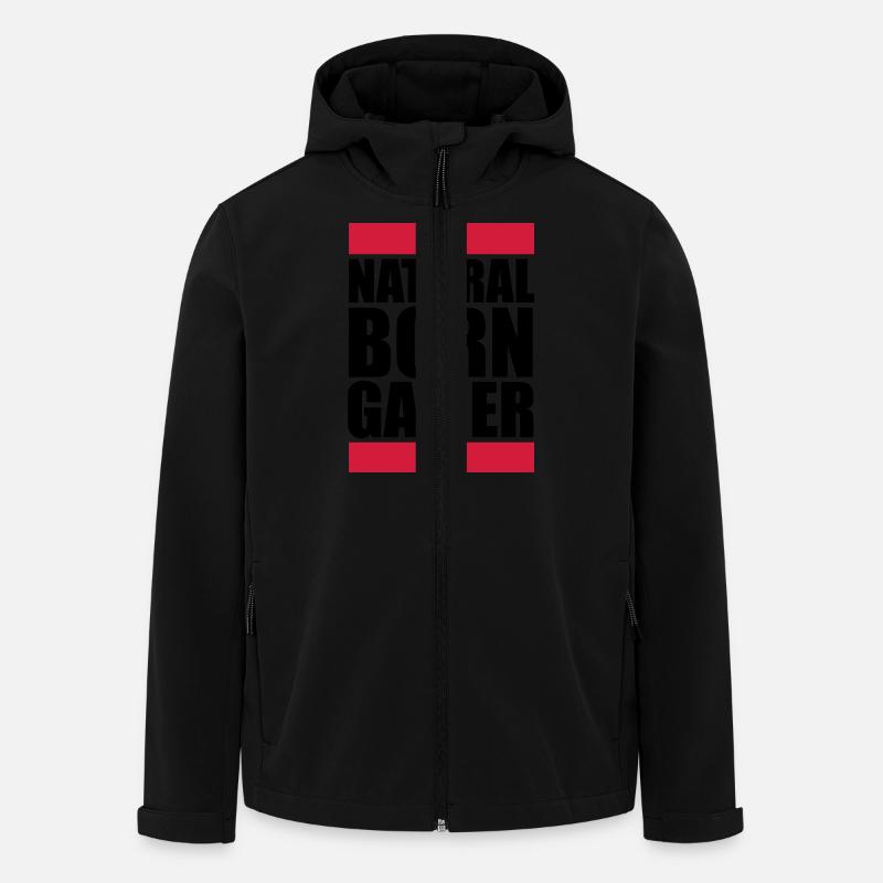Natural Born Logo Gamer - Veste softshell homme en polyester recyclé Stanley/Stella - noir