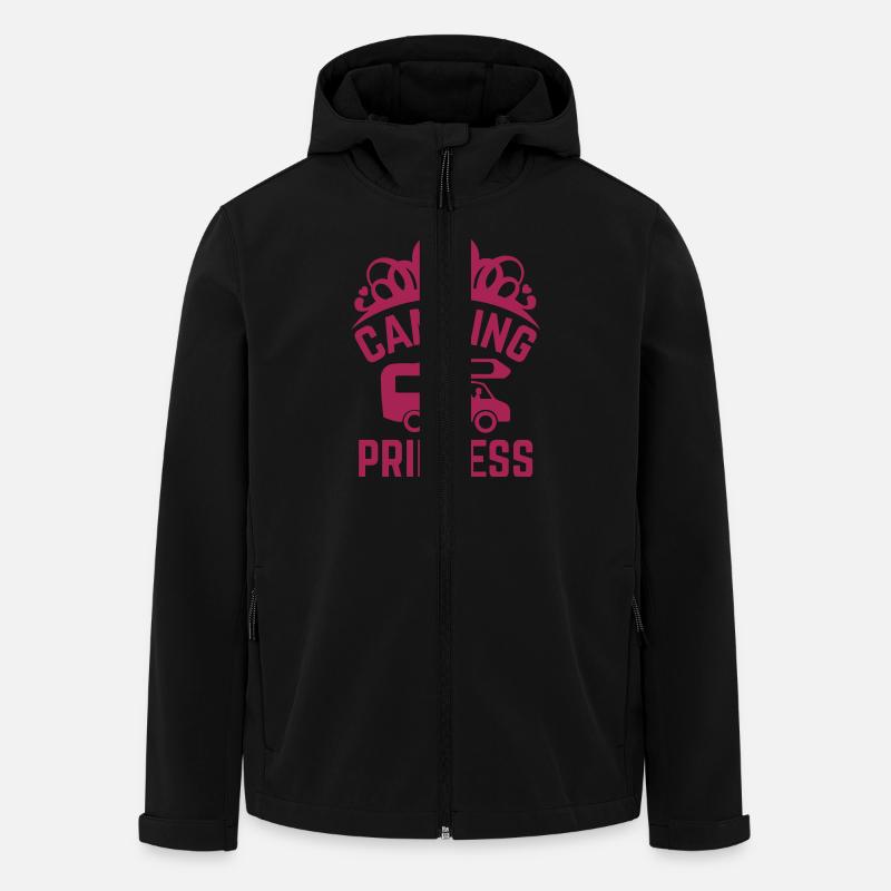 Camping Princess - Veste softshell homme en polyester recyclé Stanley/Stella - noir
