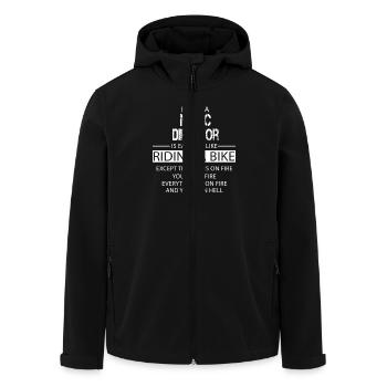 Music Director - Men’s Recycled Softshell Jacket by Stanley/Stella - black - Front - AI Model Male 185 light (185cm)