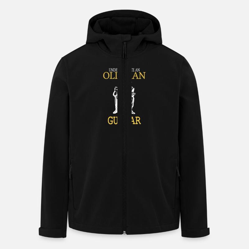 Never Underestimate An Old Man With A Guitar .png - Men’s Recycled Softshell Jacket by Stanley/Stella - black