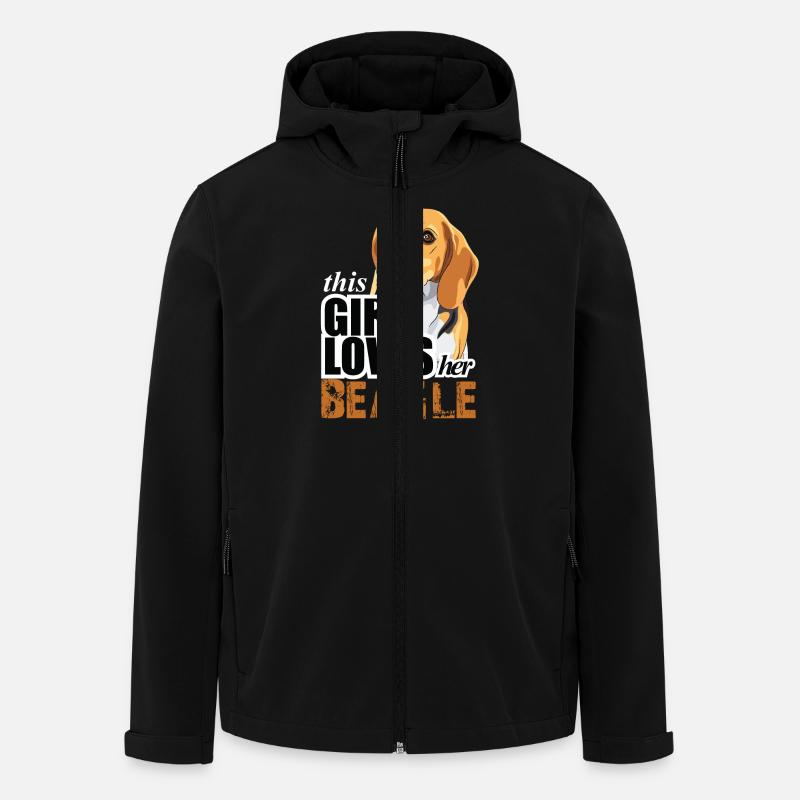 thIs gIrl loves her beagle - Men’s Recycled Softshell Jacket by Stanley/Stella - black
