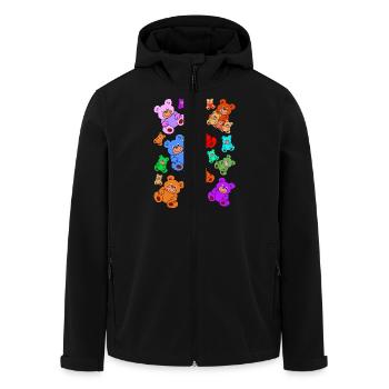 Teddybären / Teddys - Recycelte Männer Softshell-Jacke von Stanley/Stella - Schwarz - Vorne - AI Model Male 185 light (185cm)