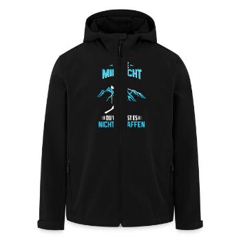 skifahren - Recycelte Männer Softshell-Jacke von Stanley/Stella - Schwarz - Vorne - AI Model Male 185 light (185cm)