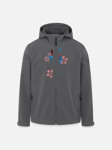 Carpe koi - Veste softshell homme en polyester recyclé Stanley/Stella - noir