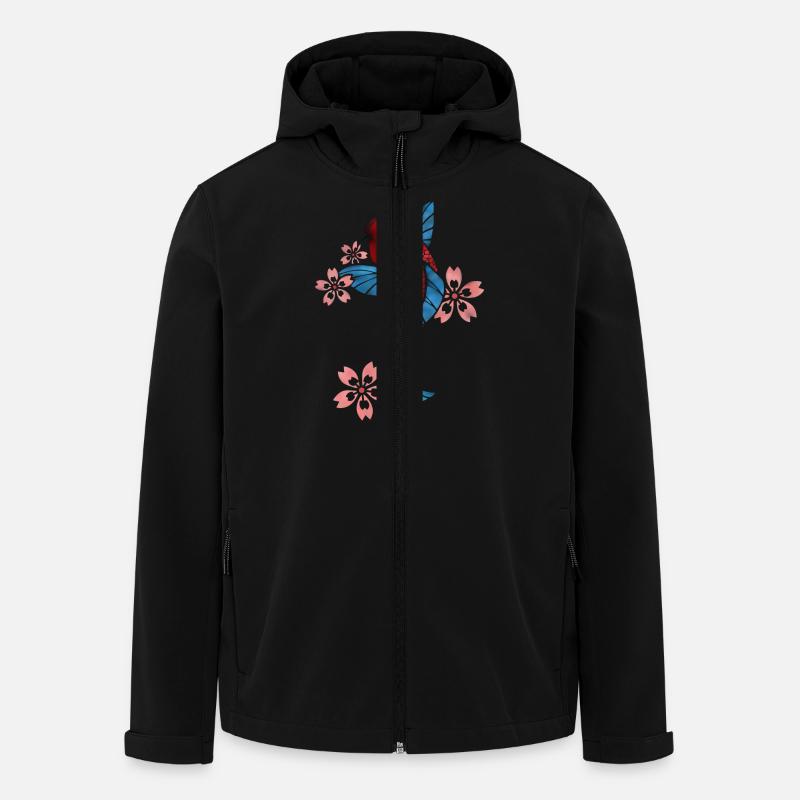 Carpe koi - Veste softshell homme en polyester recyclé Stanley/Stella - noir