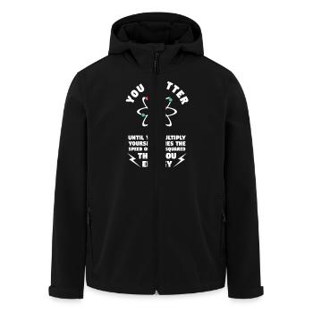 You Matter Unless You Multiply Yourself - Men’s Recycled Softshell Jacket by Stanley/Stella - black - Front - AI Model Male 185 light (185cm)