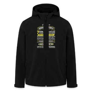 Legends Are Born In October - Men’s Recycled Softshell Jacket by Stanley/Stella - black - Front - AI Model Male 185 light (185cm)
