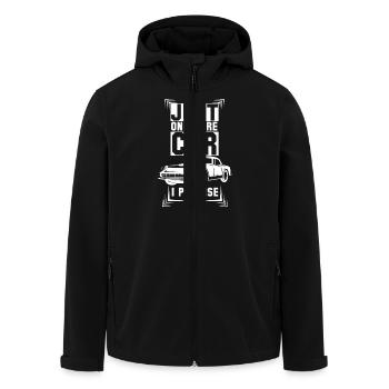 Just One More Car I Promise - Men’s Recycled Softshell Jacket by Stanley/Stella - black - Front - AI Model Male 185 light (185cm)