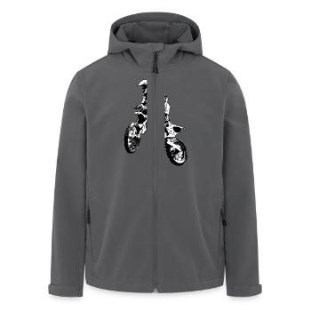 Moto Cross - Motocross - Supercross - MX - SX - Recycelte Männer Softshell-Jacke von Stanley/Stella - Schwarz - Vorne - AI Model Male 185 light (185cm)