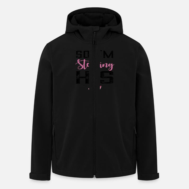 I Stole His Heart - Men’s Recycled Softshell Jacket by Stanley/Stella - black