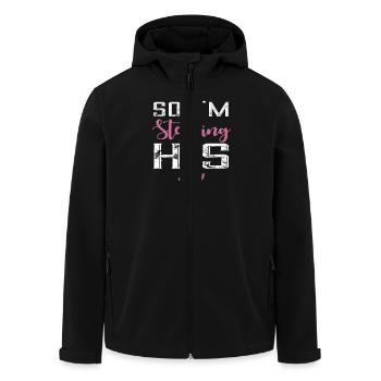 I Stole His Heart - Men’s Recycled Softshell Jacket by Stanley/Stella - black - Front - AI Model Male 185 light (185cm)