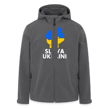 Slava ukraini - Recycelte Männer Softshell-Jacke von Stanley/Stella - Anthrazit - Vorne - AI Model Male 185 light (185cm)