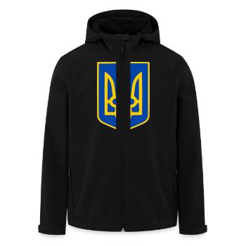 Ukraine - Recycelte Männer Softshell-Jacke von Stanley/Stella - Schwarz - Vorne - AI Model Male 185 light (185cm)