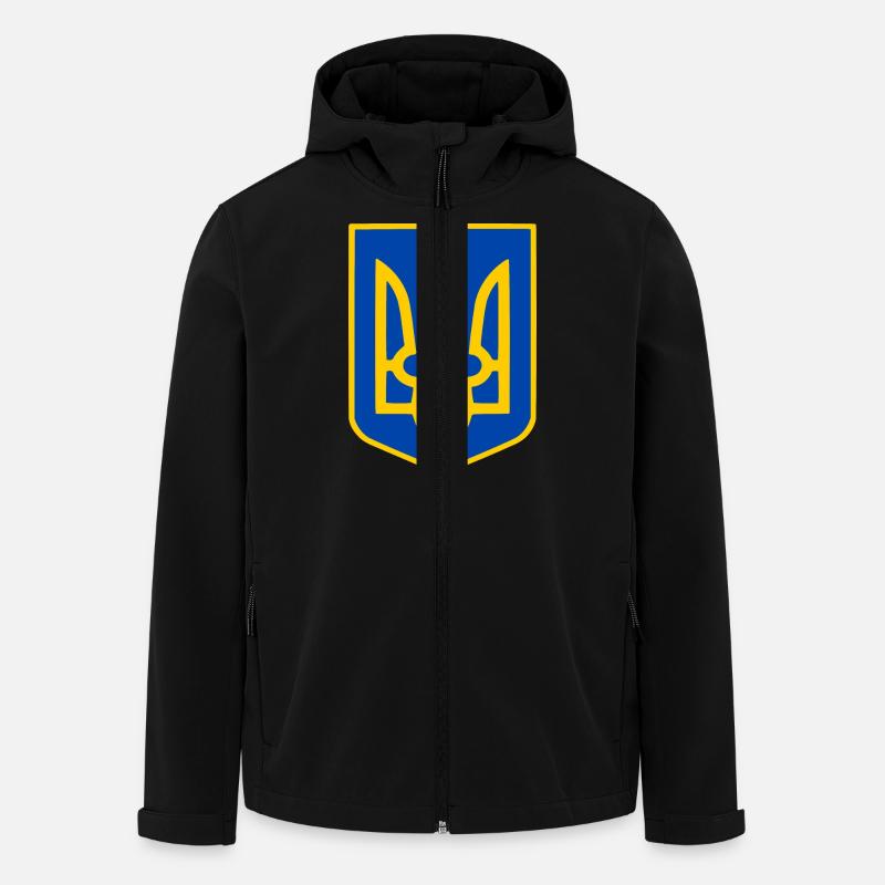 Ukraine - Recycelte Männer Softshell-Jacke von Stanley/Stella - Schwarz