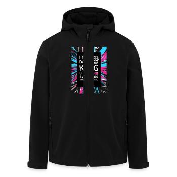 ICH BIN DA KING - Recycelte Männer Softshell-Jacke von Stanley/Stella - Schwarz - Vorne - AI Model Male 185 light (185cm)