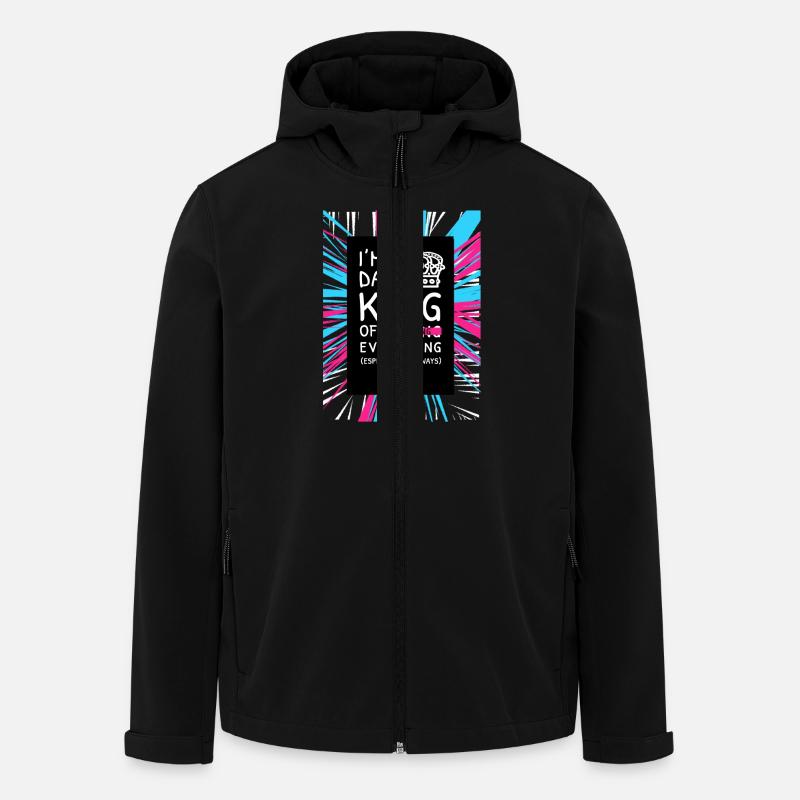 JE SUIS DA KING - Veste softshell homme en polyester recyclé Stanley/Stella - noir