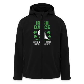 L’art de la danse irlandaise - Veste softshell homme en polyester recyclé Stanley/Stella - noir - Devant - AI Model Male 185 light (185cm)