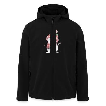 Bonhomme de neige joyeux - Veste softshell homme en polyester recyclé Stanley/Stella - noir - Devant - AI Model Male 185 light (185cm)
