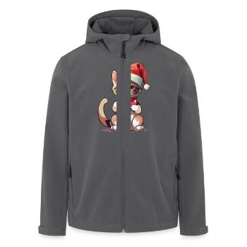 Katze Katzen Kätzchen Nikolaus Santa Xmas - Recycelte Männer Softshell-Jacke von Stanley/Stella - Schwarz - Vorne - AI Model Male 185 light (185cm)