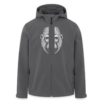 Gorilla Menschen Affe - Recycelte Männer Softshell-Jacke von Stanley/Stella - Anthrazit - Vorne - AI Model Male 185 light (185cm)
