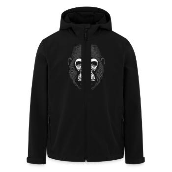 Mächtiger Gorilla Kopf - Recycelte Männer Softshell-Jacke von Stanley/Stella - Schwarz - Vorne - AI Model Male 185 light (185cm)