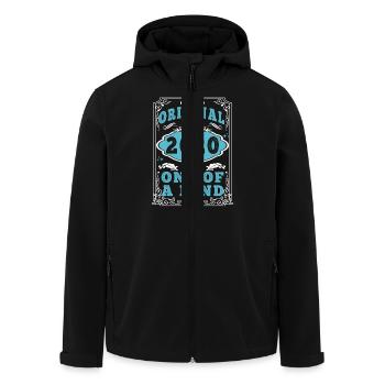 Original 2020 Vintage Retro. Geburtstag T-Shirt 2 - Recycelte Männer Softshell-Jacke von Stanley/Stella - Schwarz - Vorne - AI Model Male 185 light (185cm)
