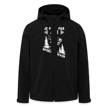 Je Peux Pas j'ai sports d'hiver - Veste softshell homme en polyester recyclé Stanley/Stella - noir - Devant - AI Model Male 185 light (185cm)