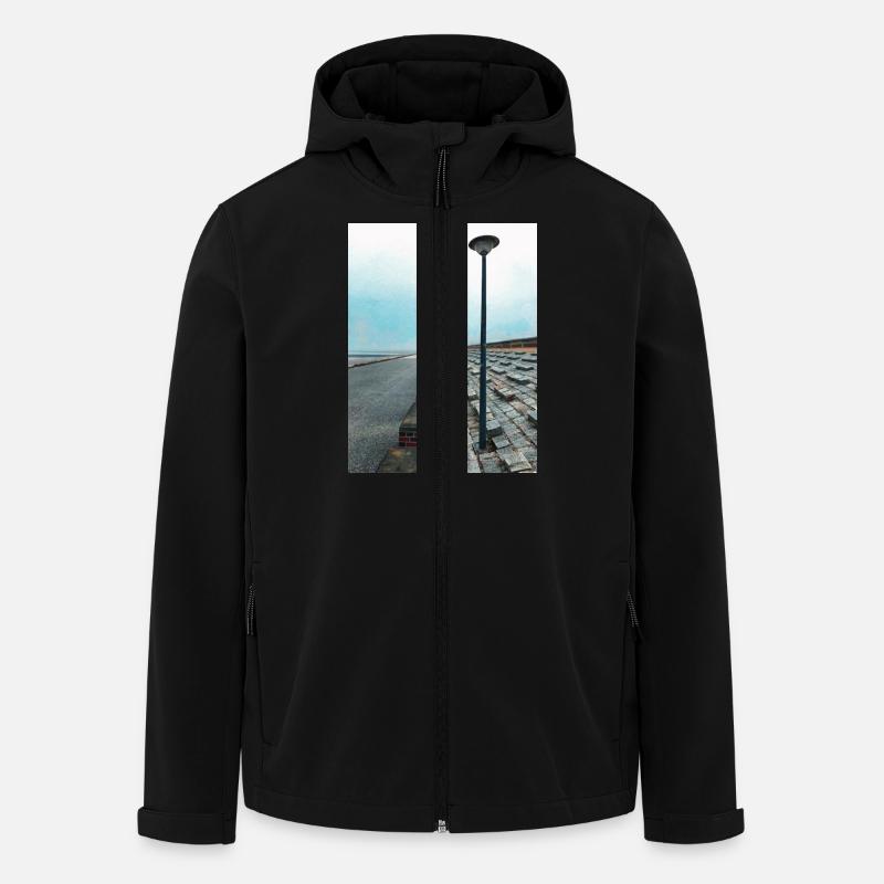 Baltrum Strandpromenade - Recycelte Männer Softshell-Jacke von Stanley/Stella - Schwarz