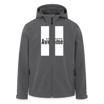 Nous ne faisons pas de moyenne, nous faisons du génial - Veste softshell homme en polyester recyclé Stanley/Stella - noir - Devant - AI Model Male 185 light (185cm)