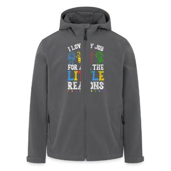 Erzieher - Recycelte Männer Softshell-Jacke von Stanley/Stella - Schwarz - Vorne - AI Model Male 185 light (185cm)