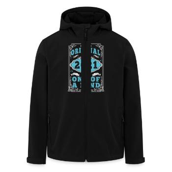 Original 2021 Vintage Retro. Geburtstag T-Shirt 2 - Recycelte Männer Softshell-Jacke von Stanley/Stella - Schwarz - Vorne - AI Model Male 185 light (185cm)