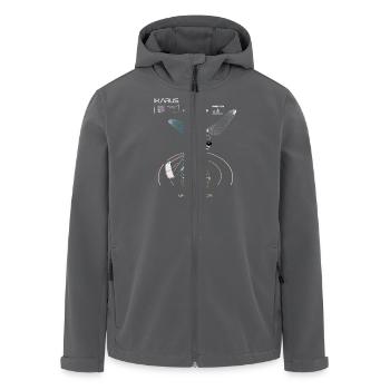 Kitesurfeurs - Veste softshell homme en polyester recyclé Stanley/Stella - charbon - Devant - AI Model Male 185 light (185cm)