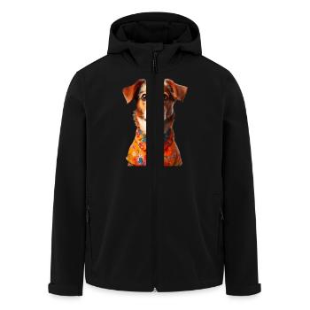 Dog - Recycelte Männer Softshell-Jacke von Stanley/Stella - Schwarz - Vorne - AI Model Male 185 light (185cm)