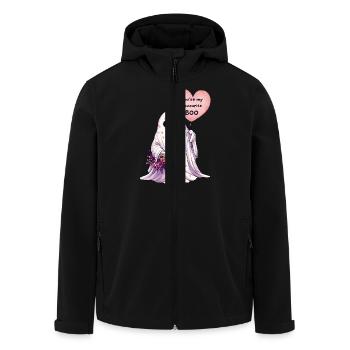 Valentinstags Geist | Niedlich | Geschenk - Recycelte Männer Softshell-Jacke von Stanley/Stella - Schwarz - Vorne - AI Model Male 185 light (185cm)