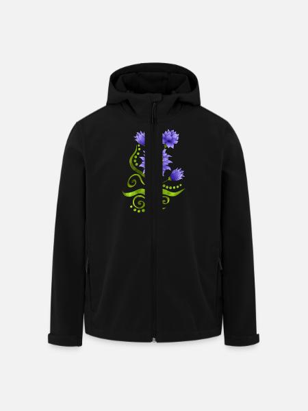 Flowers - Men’s Recycled Softshell Jacket by Stanley/Stella - black