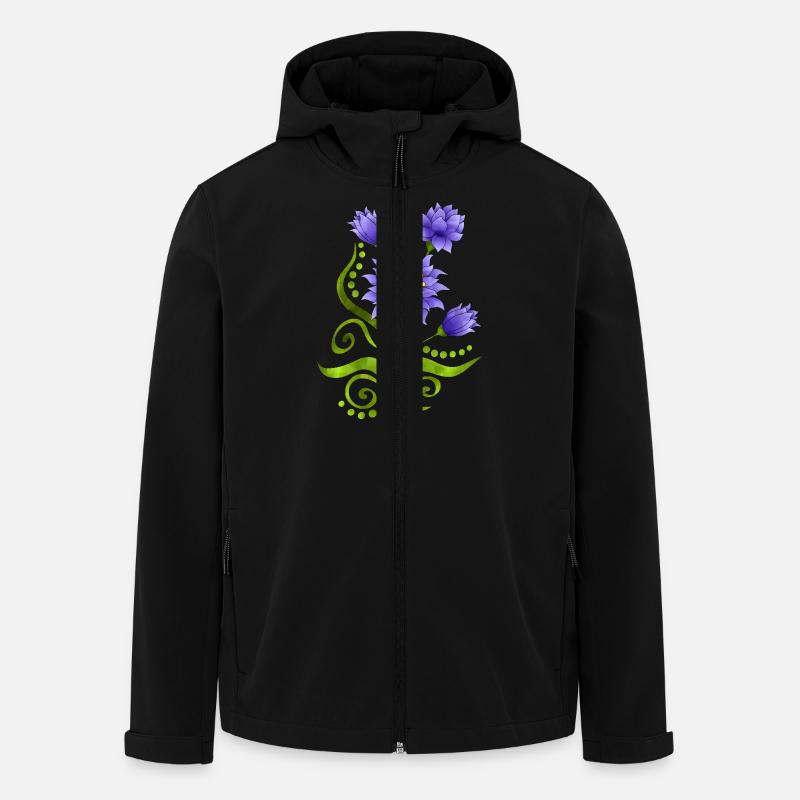 Flowers - Men’s Recycled Softshell Jacket by Stanley/Stella - black