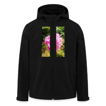 Chinese Peony Chinesische Pfingsrose , Pfingstrose - Men’s Recycled Softshell Jacket by Stanley/Stella - black - Front - AI Model Male 185 light (185cm)