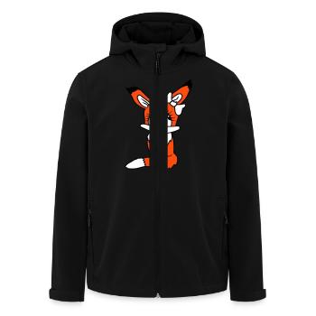 Fuchs Weiblich Mädchen Hübsche Schleife Frau Schön - Recycelte Männer Softshell-Jacke von Stanley/Stella - Schwarz - Vorne - AI Model Male 185 light (185cm)
